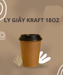 ly giấy kraft 18oz